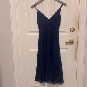 Aritzia Wilfred Navy Blue midi Dress